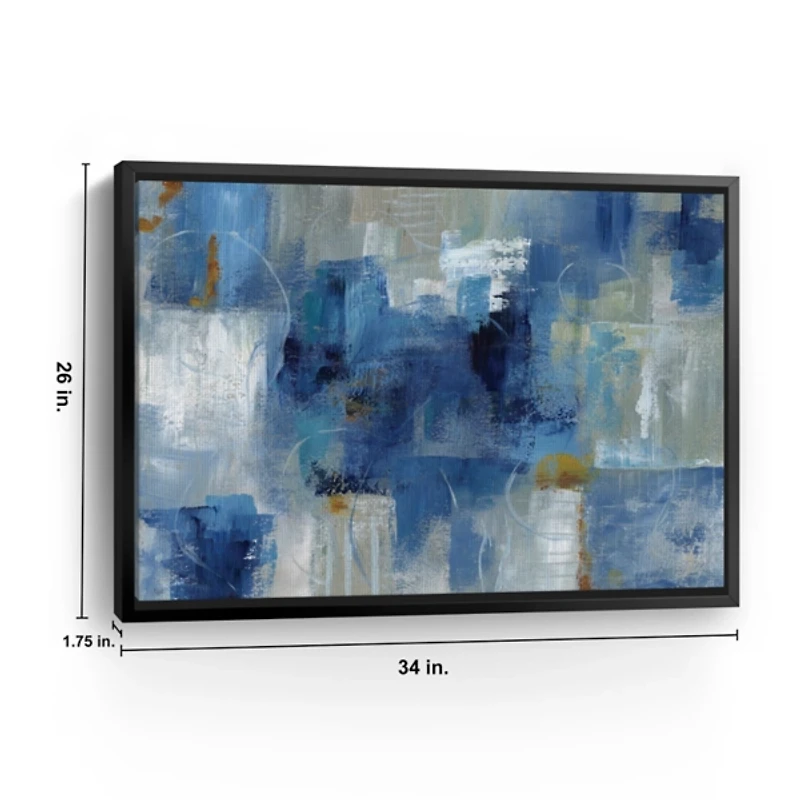 Blue Morning Framed Canvas Art Print