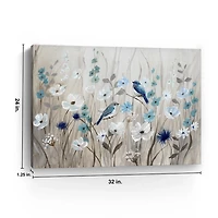 Bluebirds in Spring Canvas Art Print
