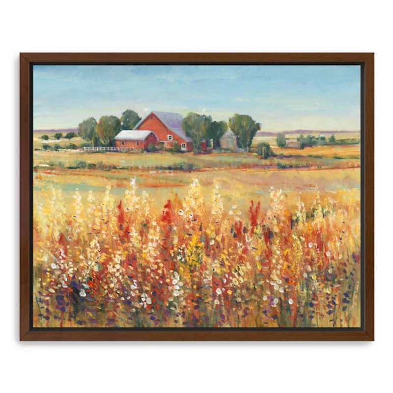 Country View Framed Canvas Art Print