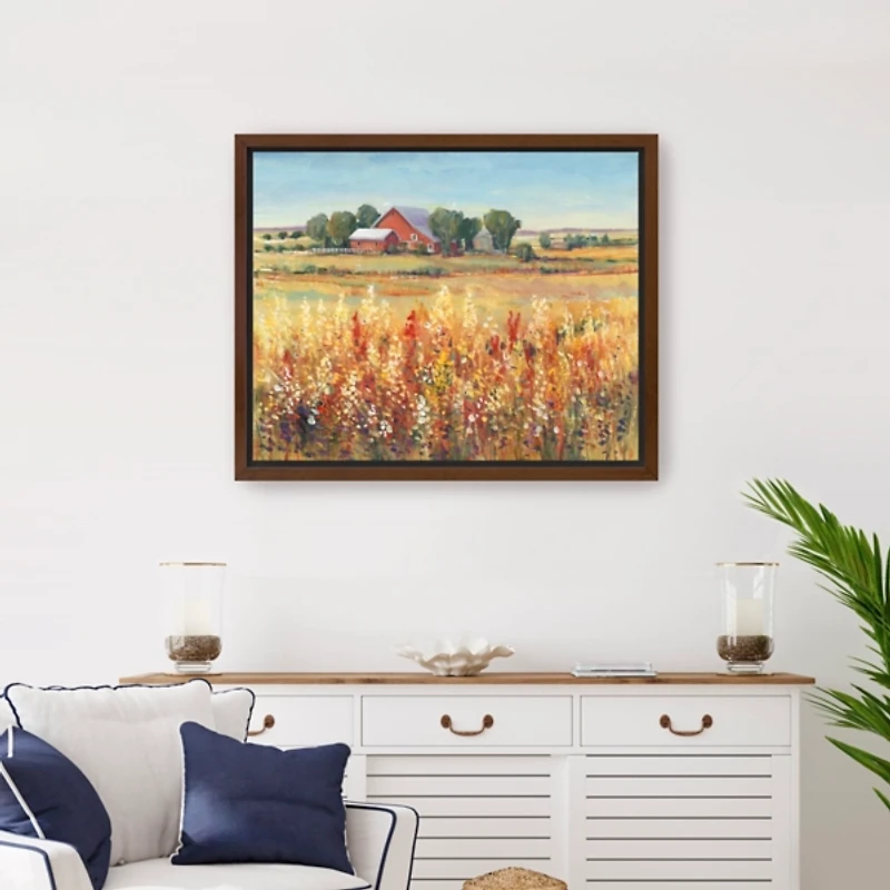 Country View Framed Canvas Art Print, 26x32