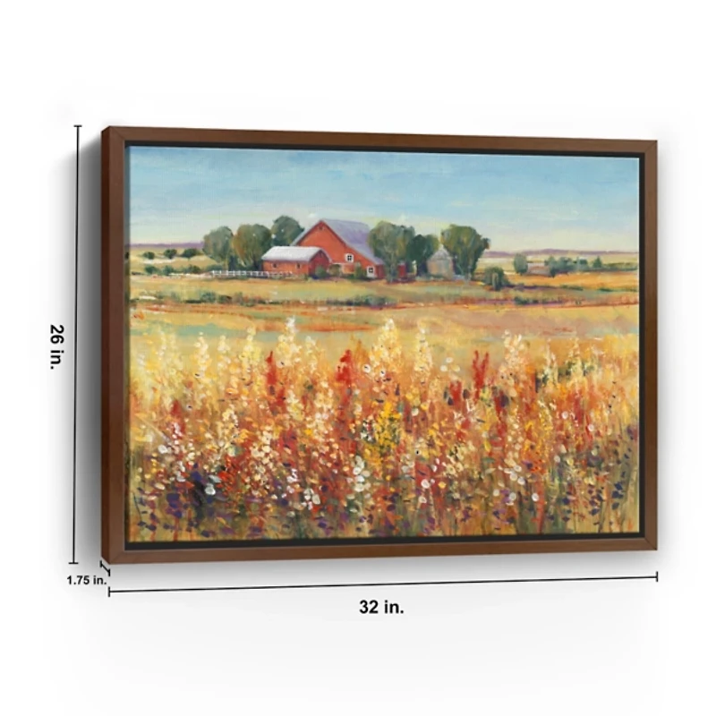 Country View Framed Canvas Art Print, 26x32