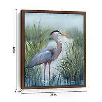 Marsh Heron I Framed Canvas Art Print, 26x32
