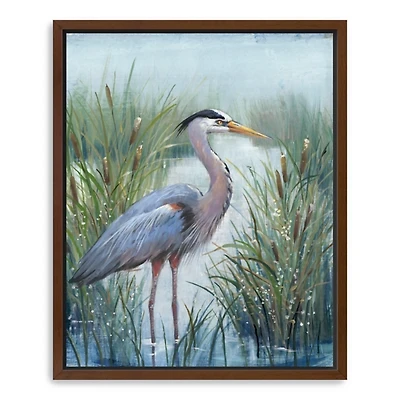 Marsh Heron I Framed Canvas Art Print, 26x32