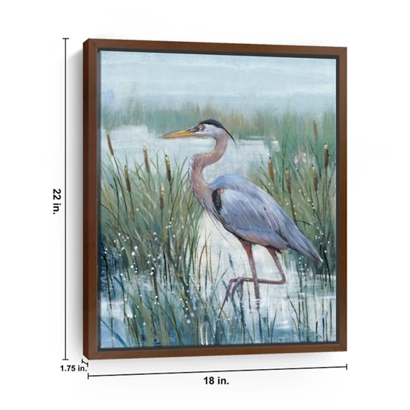 Marsh Heron II Framed Canvas Art Print, 18x22