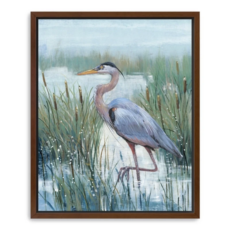 Marsh Heron II Framed Canvas Art Print, 26x32