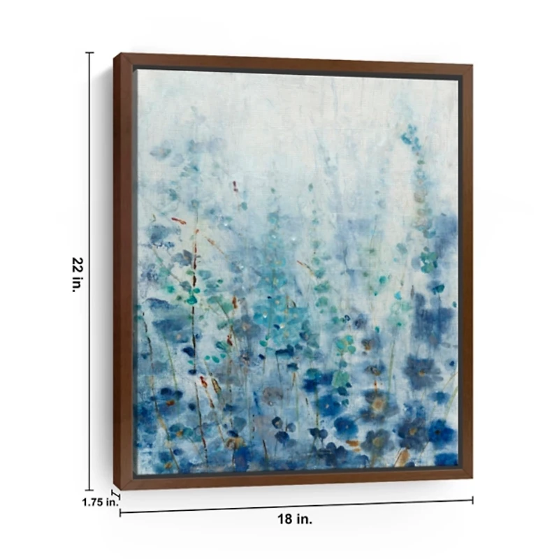 Misty Blooms Framed Canvas Art Print