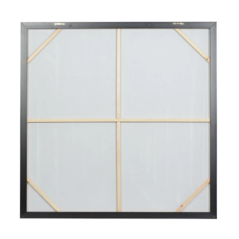 Gray Lined Forest Framed Canvas Art Print