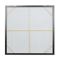 Gray Lined Forest Framed Canvas Art Print