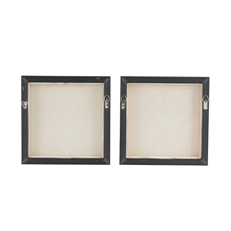 Pink & Blue Birds Framed Canvas Prints, Set of 2