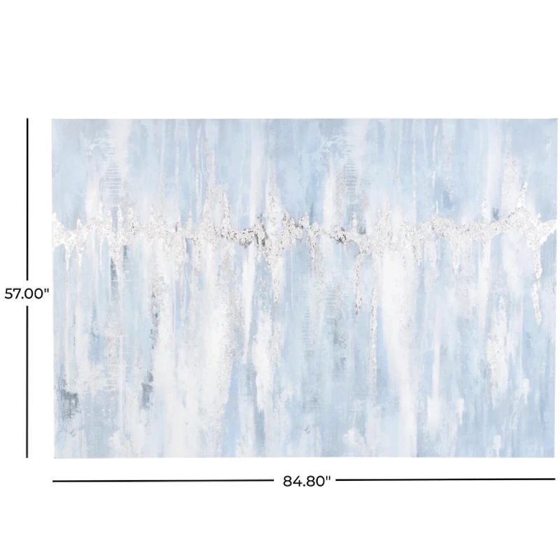 Light Blue Abstract Canvas Art Print