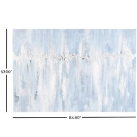 Light Blue Abstract Canvas Art Print