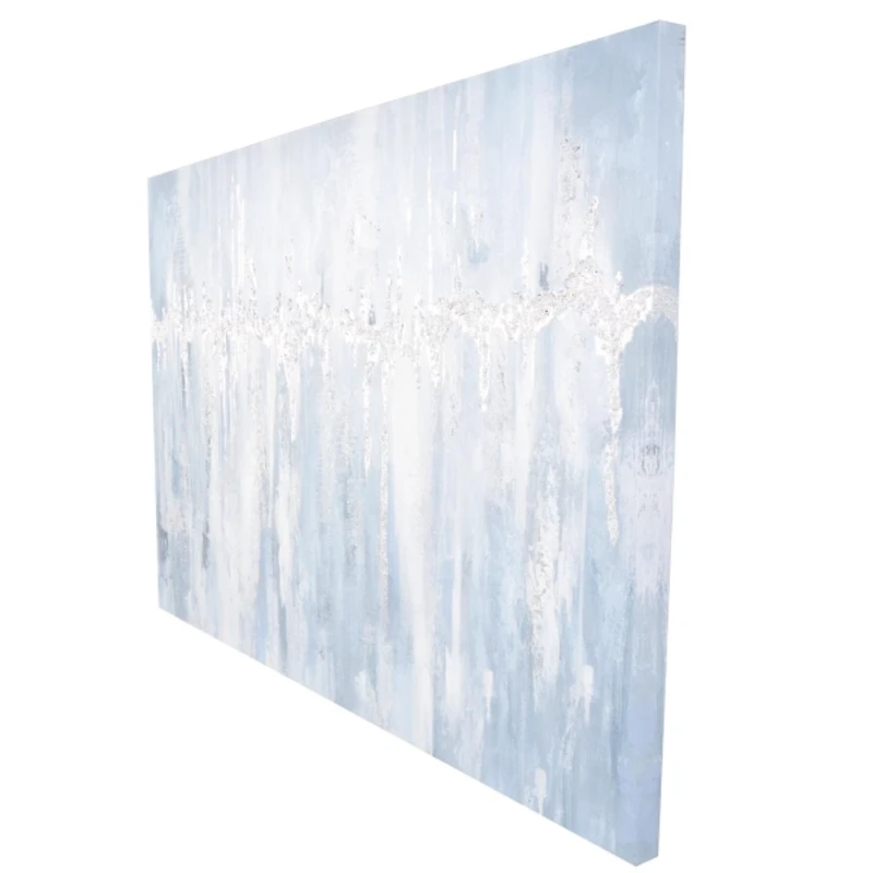 Light Blue Abstract Canvas Art Print