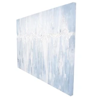 Light Blue Abstract Canvas Art Print