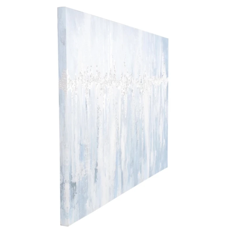 Light Blue Abstract Canvas Art Print