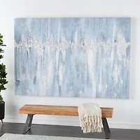 Light Blue Abstract Canvas Art Print