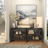 Misty Mountain Range Framed Canvas Art Print