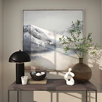 Misty Mountain Range Framed Canvas Art Print