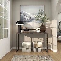 Misty Mountain Range Framed Canvas Art Print