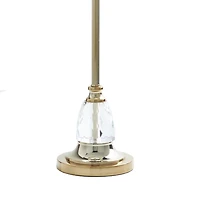 Gold Metal Buffet Lamp with Crystal Accents