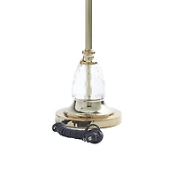 Gold Metal Buffet Lamp with Crystal Accents