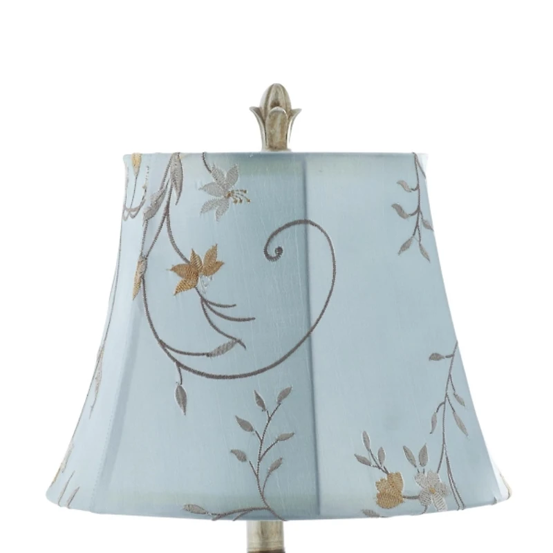 Tuscan Floral Brass Buffet Lamp