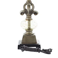 Tuscan Floral Brass Buffet Lamp