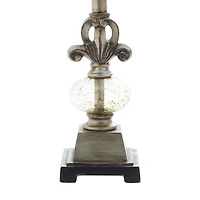 Tuscan Floral Brass Buffet Lamp