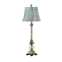 Tuscan Floral Brass Buffet Lamp