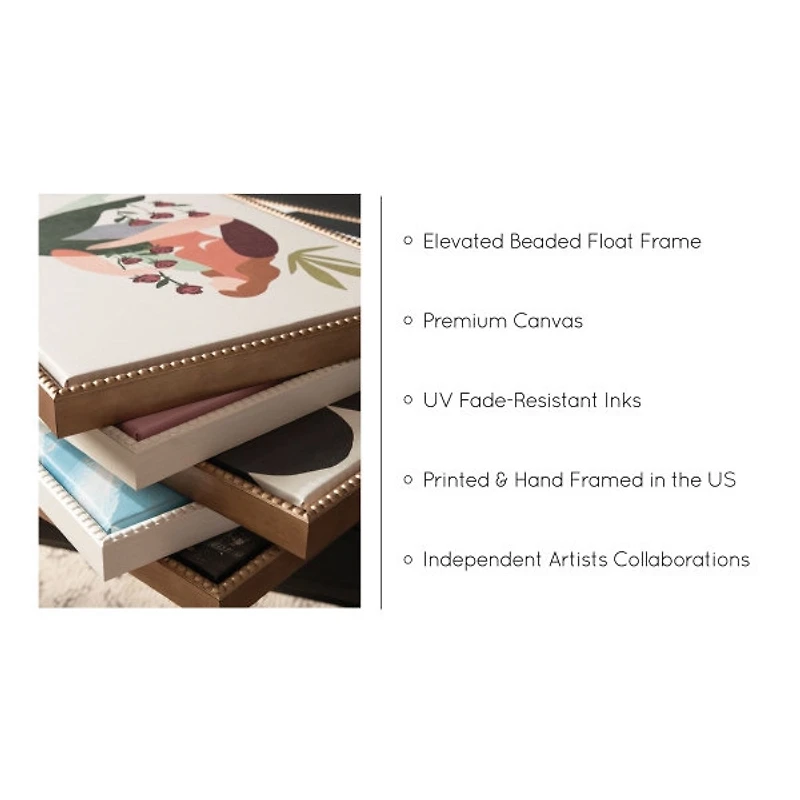 Painterly Bouquets Framed Canvas Prints, Set of 2