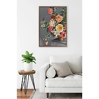 Floral Emergence Framed Canvas Art Print