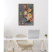 Floral Emergence Framed Canvas Art Print