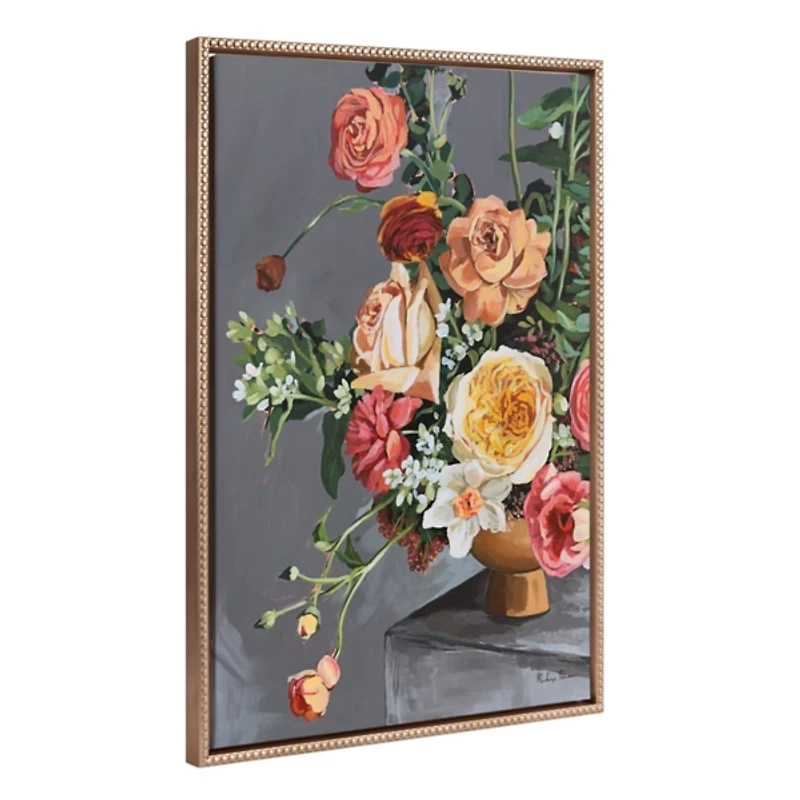 Floral Emergence Framed Canvas Art Print