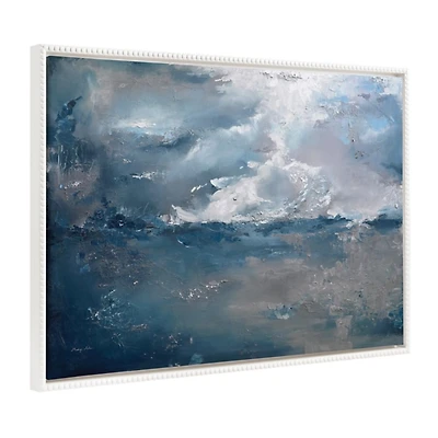 Shades of Blue Framed Canvas Art Print