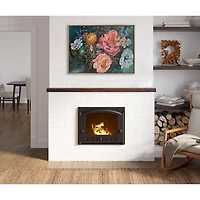 Peony Bouquet Framed Canvas Art Print