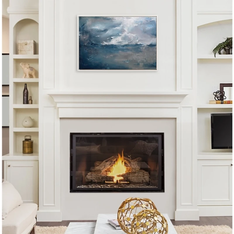 Shades of Blue Framed Canvas Art Print, 33x23