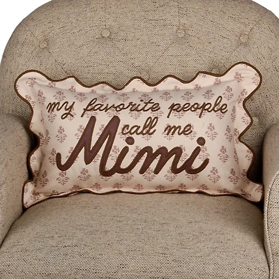 Taupe Floral Mimi Lumbar Pillow