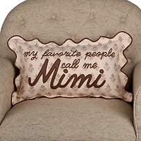 Taupe Floral Mimi Lumbar Pillow