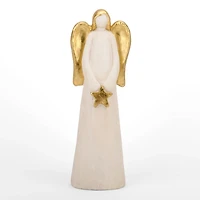 Gold Angel with Star Christmas Decoration