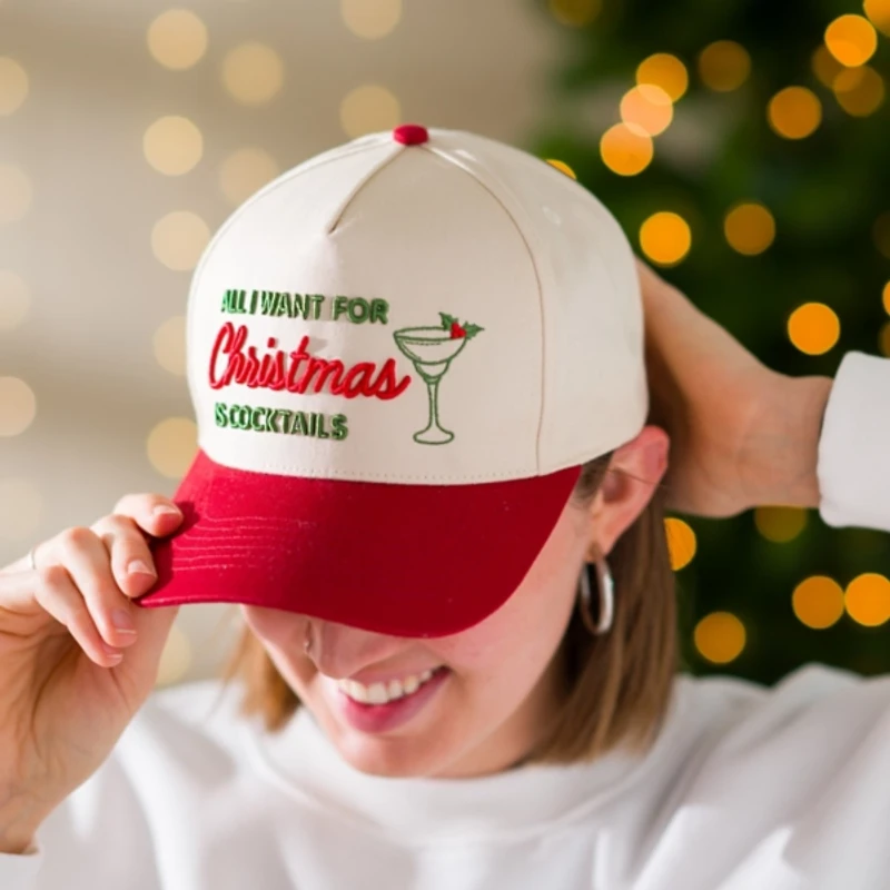 All I Want is Christmas Cocktails Baseball Hat