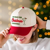 All I Want is Christmas Cocktails Baseball Hat