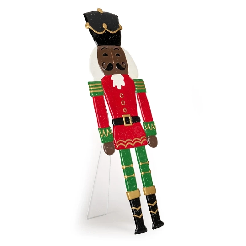 Jolly Nutcracker Metal Outdoor Porch Easel