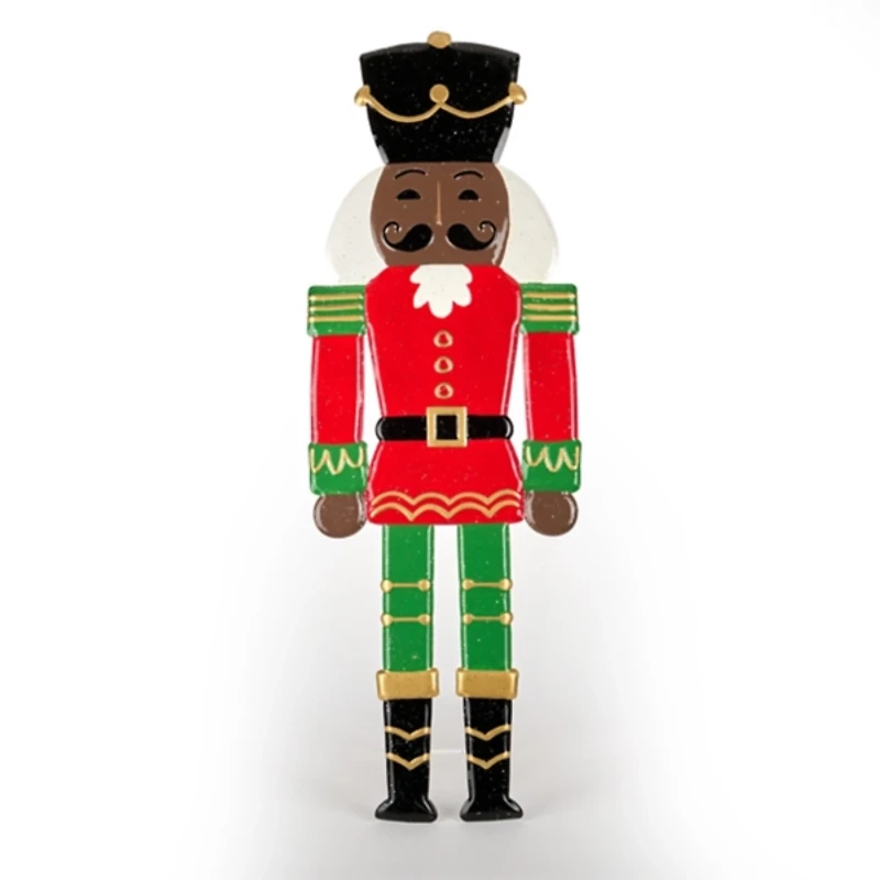 Jolly Nutcracker Metal Outdoor Porch Easel