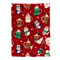 Christmas Mugs Plush Throw