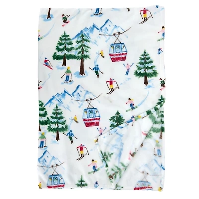 Ski Slopes Plush Throw