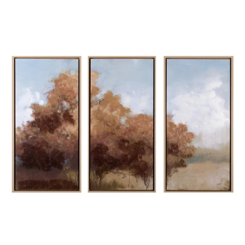 Autumn Views Framed Canvas Art Prints, Set of 3
