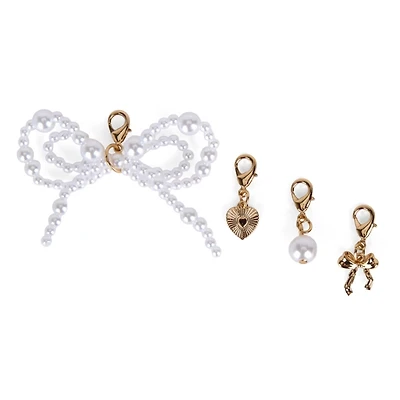 Bow Shoe Charms, Set of 4