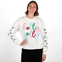 Holly Jolly Sequin Bulb Sleeve Small Sweatshirt