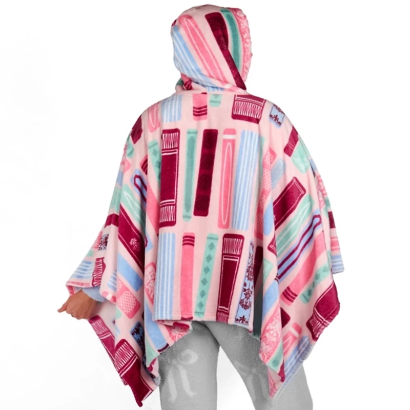 Book Plush Cozy Open Poncho