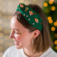Green Gingerbread Beaded Headband