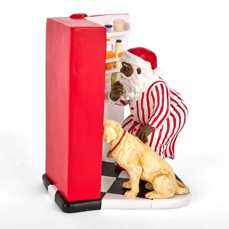 Jolly Santa with Dog at Fridge Decoration